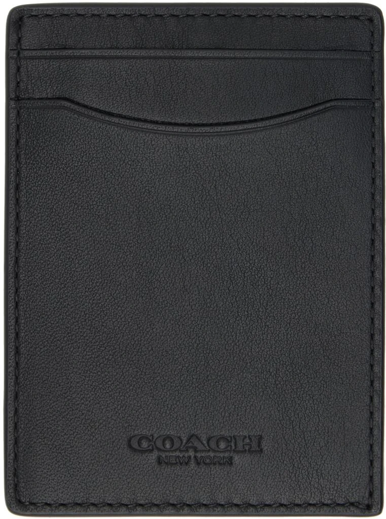 Coach Black Money Clip Card Holder 1