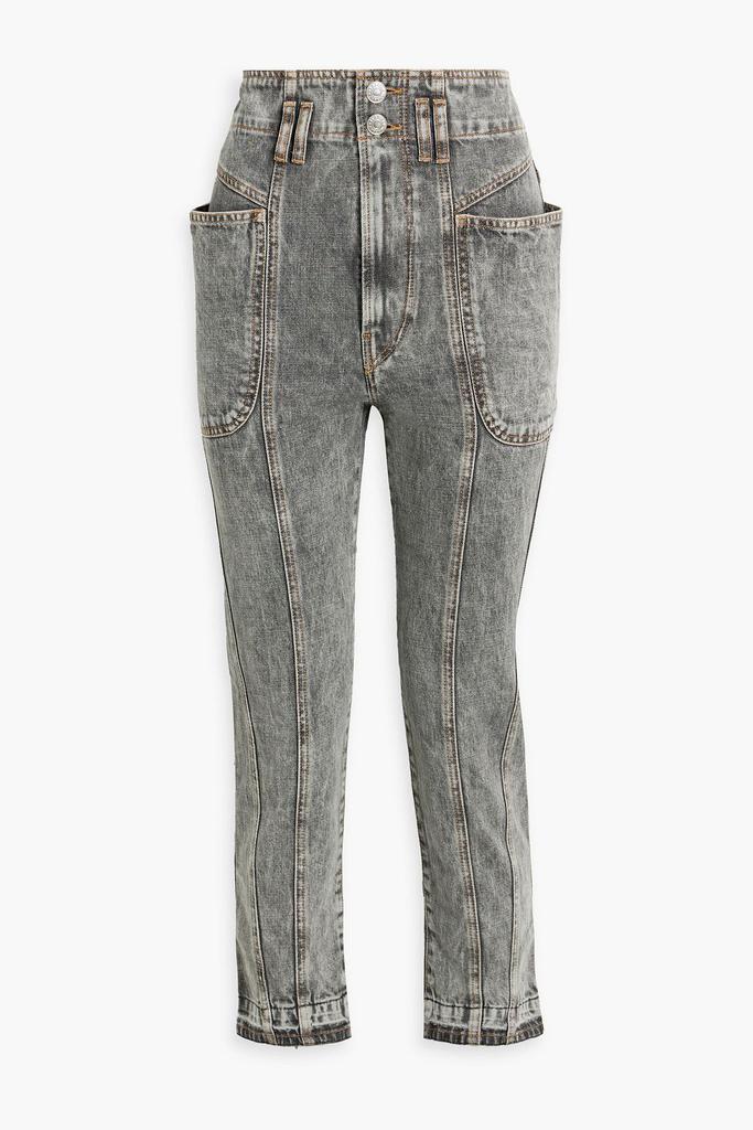 Isabel Marant Étoile Tucscon cropped acid-wash slim-leg jeans