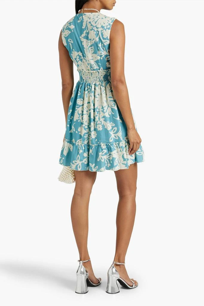 RED Valentino Ruffled floral-print cotton-poplin mini dress 3