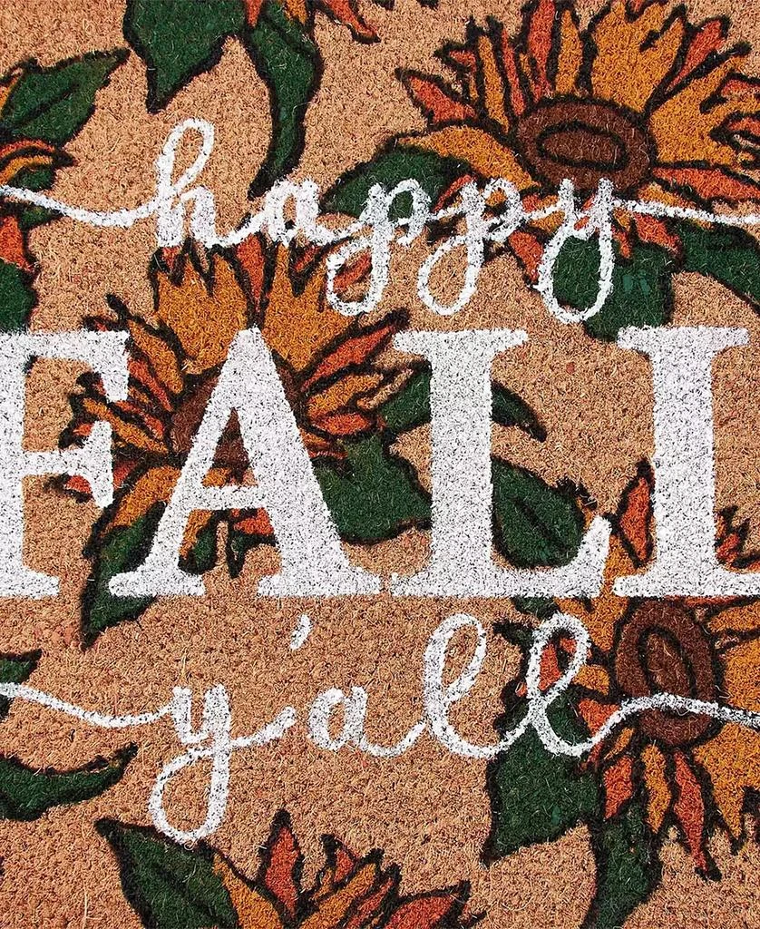 VCNY Home Happy Fall Y'all Sunflower Coir Outdoor Doormat 3