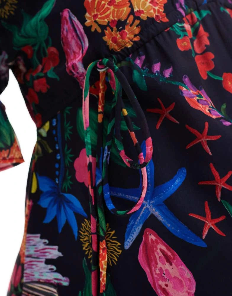 Hope & Ivy Maternity Hope & Ivy Maternity midi smock dress in bright floral 3