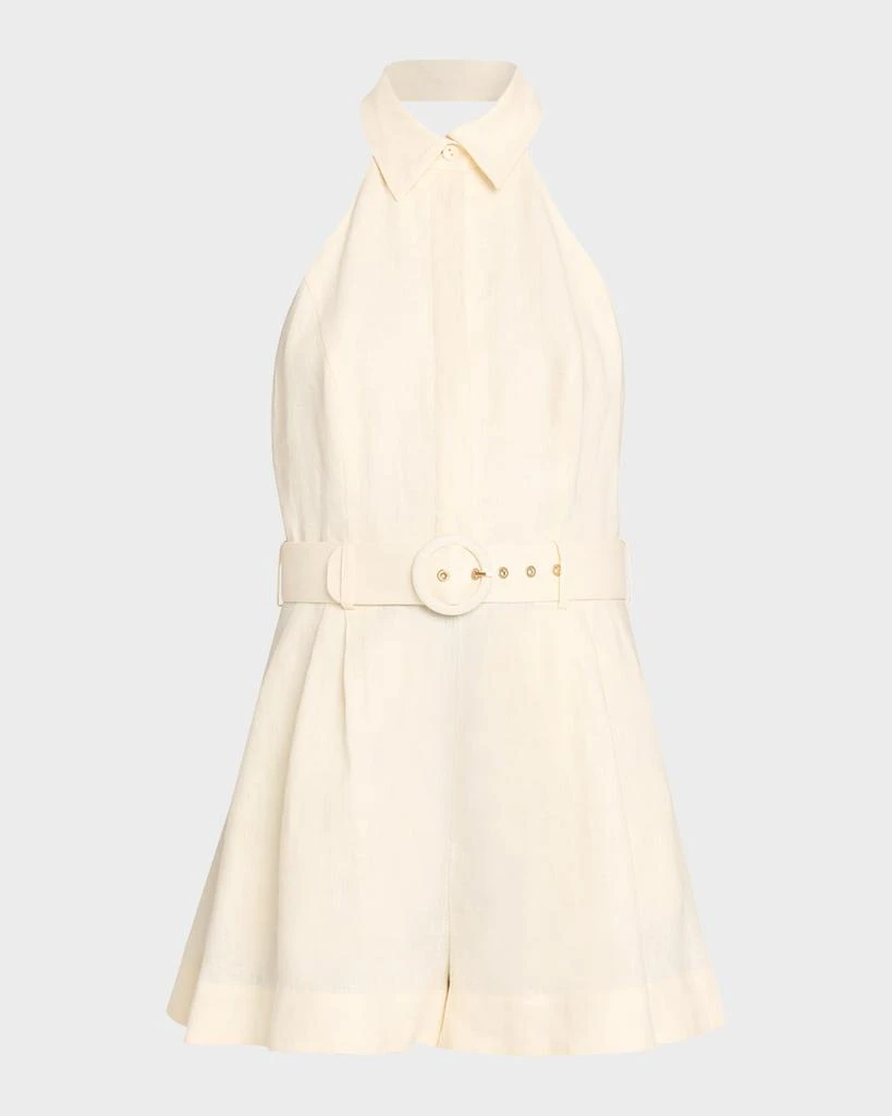 Zimmermann Awaken Linen Halter Playsuit
