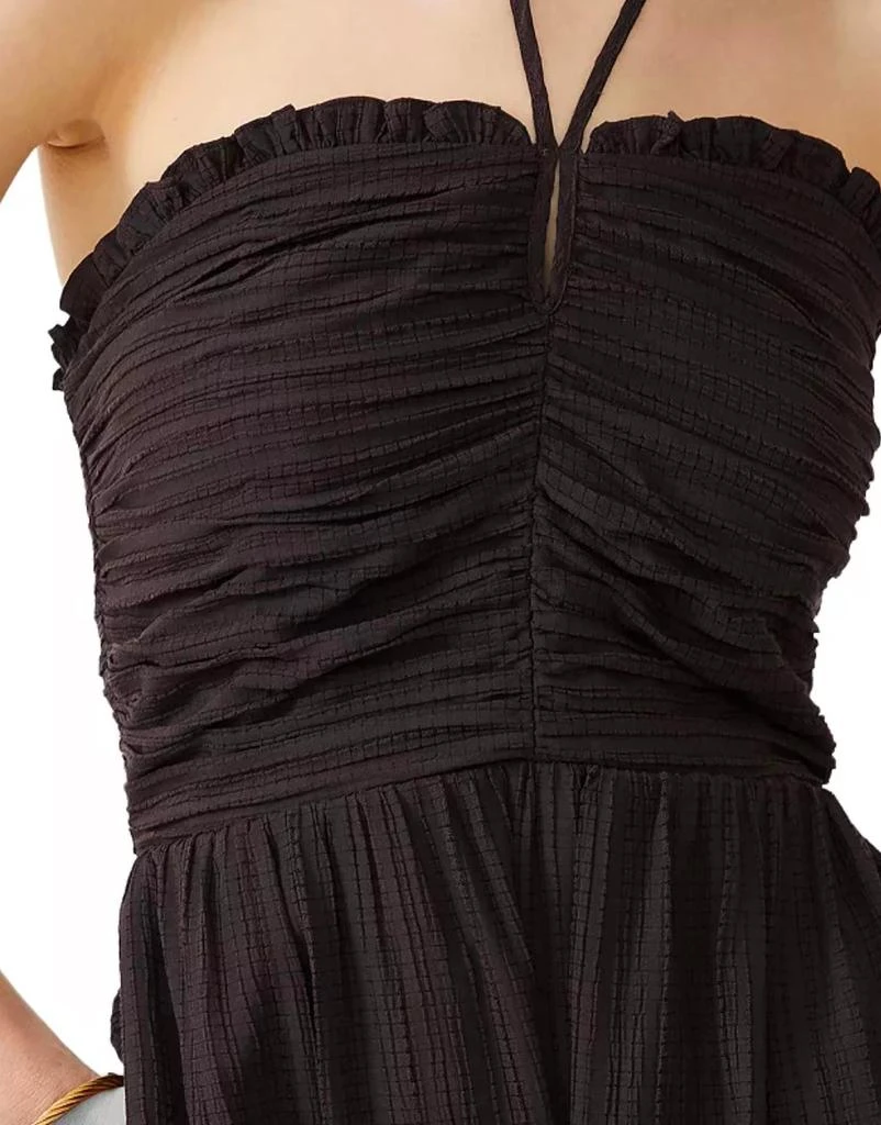 French Connection Bonny Pleated Jumpsuit In Chocolate 3