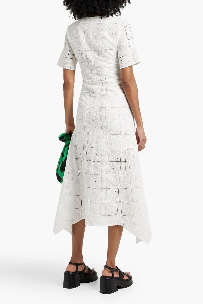 Ganni Broderie anglaise cotton midi dress 3