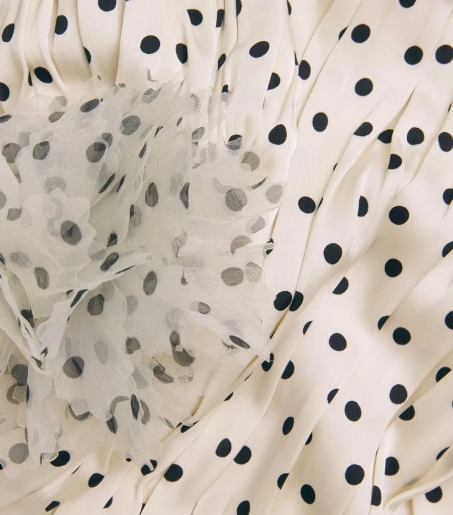 Self Portrait Satin Polka-Dot Top 5