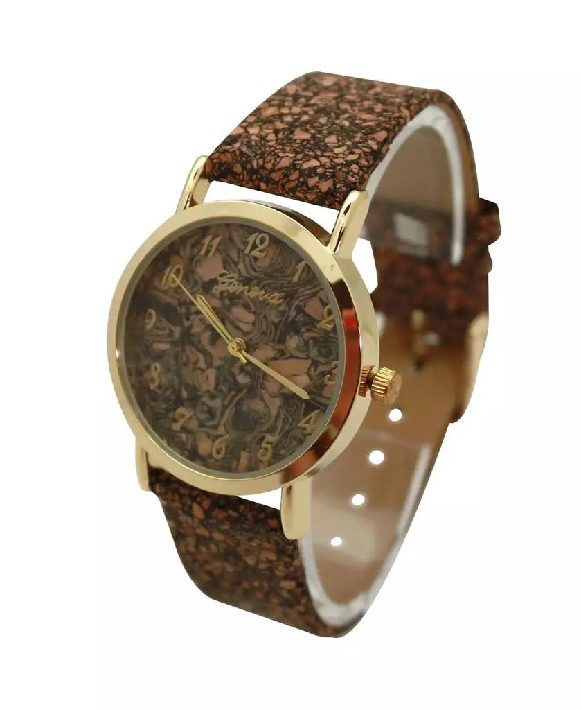 Olivia Pratt Brown Cork Style Strap Women Watch 2