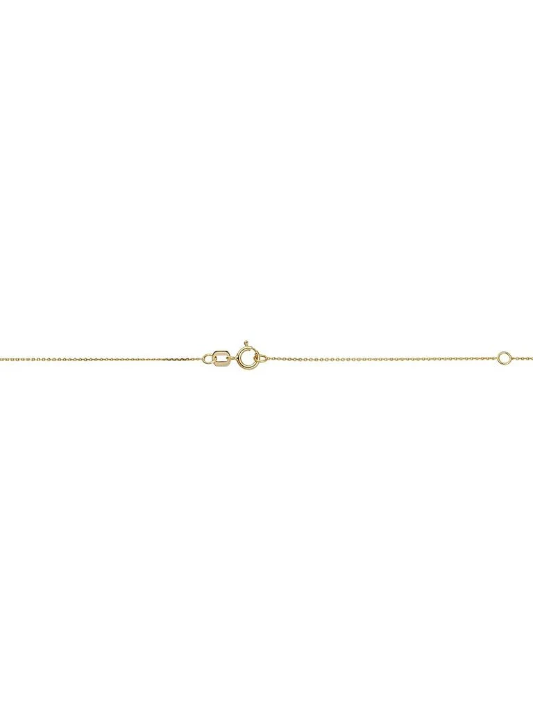 Oradina 14K Yellow Gold Open Your Heart Pendant Necklace 2