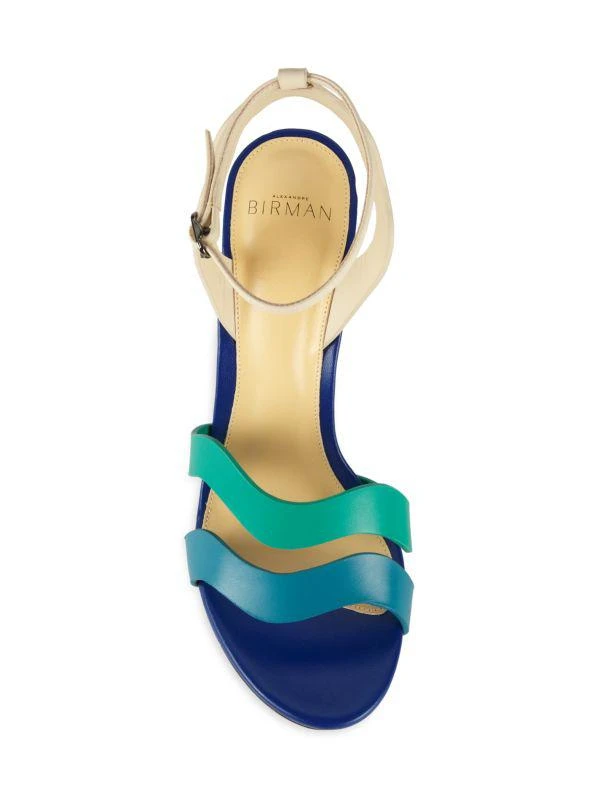 Alexandre Birman Aila 104MM Colorblock Leather Sandals 5