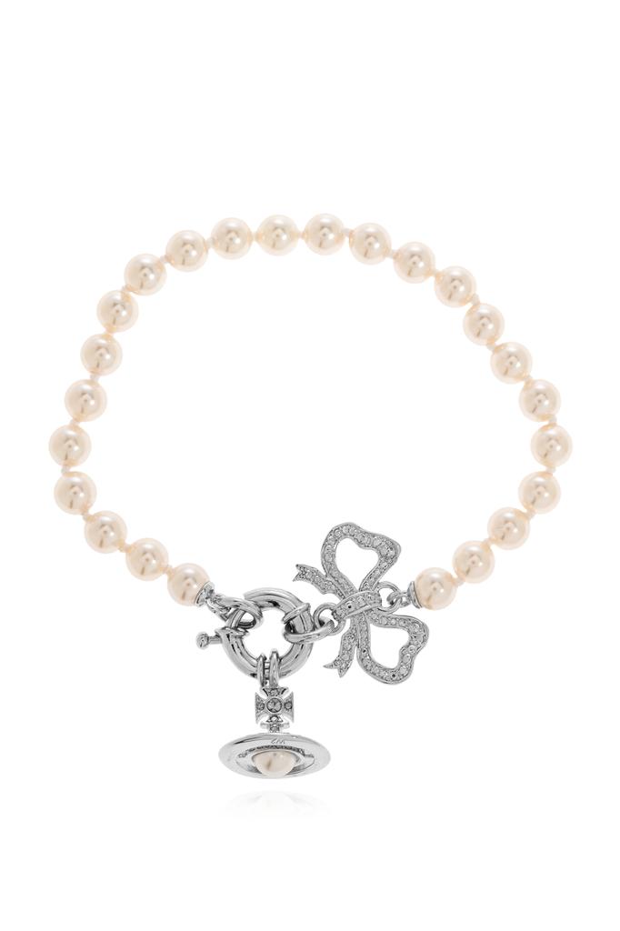 Shop Vivienne Westwood Kitty Pearl Bracelet on Sale at