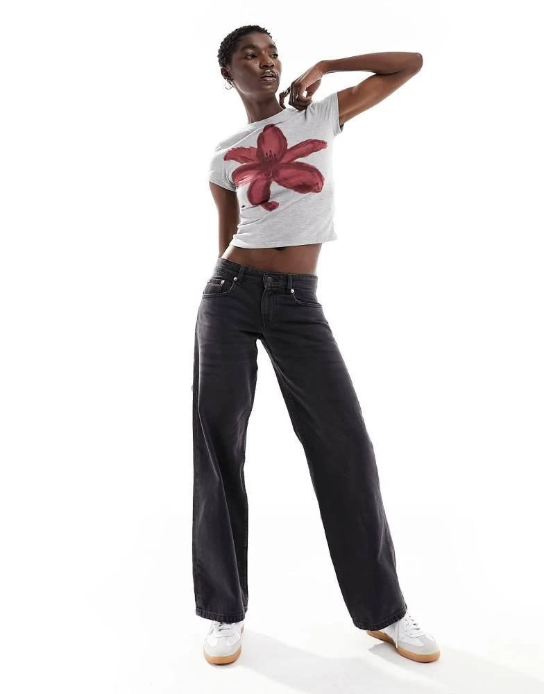 Motel Motel parallel leg low rise jeans in vintage black 2