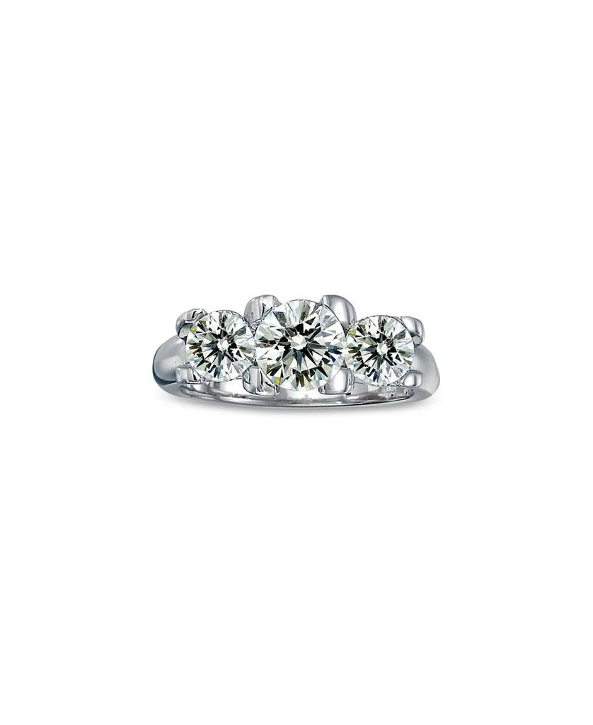 Roberto Coin 18K White Gold Cento Diamond Trilogy Ring 2