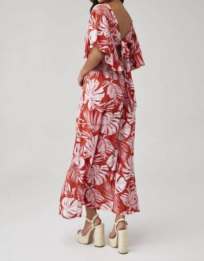 Tiare Hawaii Bowie Maxi Dress In Monstera Rust 2