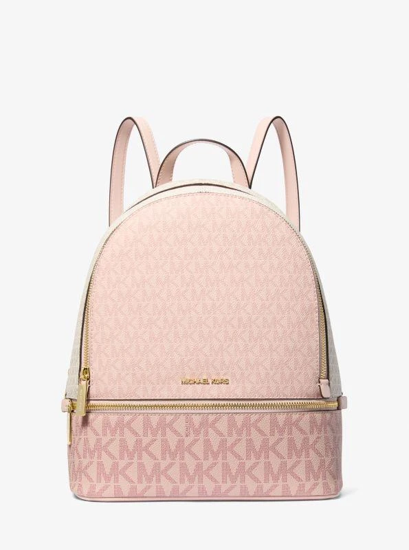 Michael Kors Rhea Medium Color-Block Signature Logo Backpack