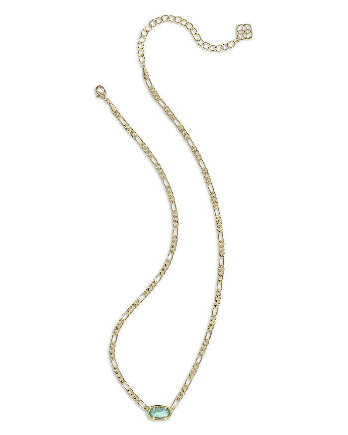 Kendra Scott Elisa Figaro Chain Short Pendant Necklace, 16"-19" 2
