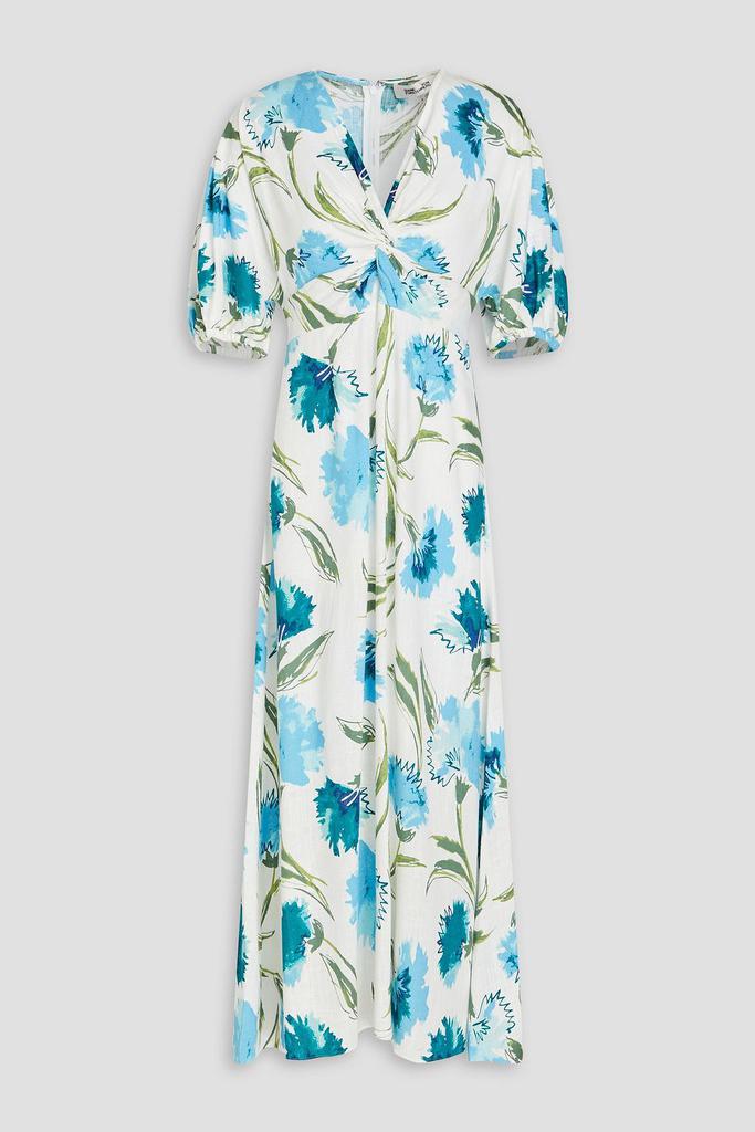 Diane von Furstenberg Majorie floral-print slub woven midi dress