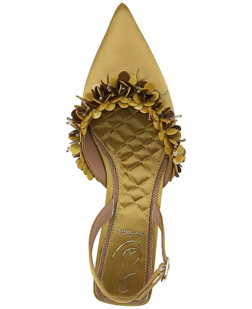 Sam Edelman Women's Trent Embellished Slingback Kitten-Heel Pumps 4
