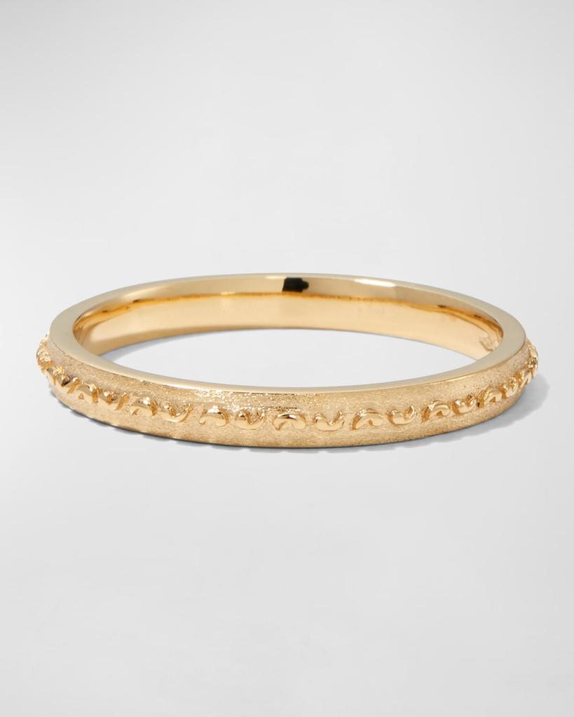 Marco Dal Maso Men's Yellow Gold Icon Slim Eternity Band Ring
