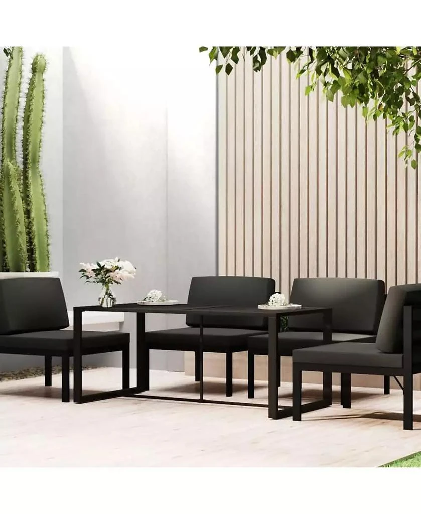 vidaXL Patio Dining Table Anthracite 47.2"x23.6"x26" Aluminum 3