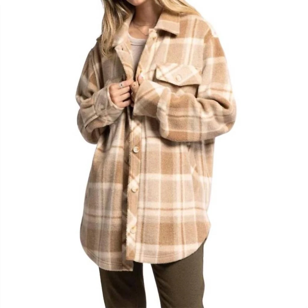 Thread & Supply Tullis Jacket In Beige Multi Plaid 1