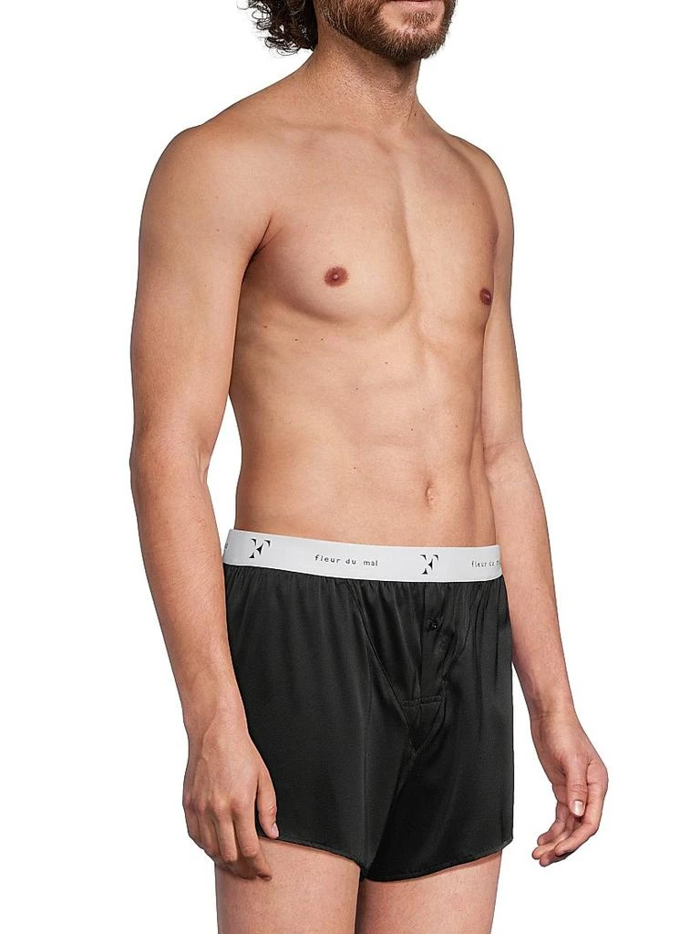 Fleur du Mal Logo Silk Boxer Trunks 5