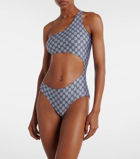 Gucci GG cutout one-shoulder swimsuit 2