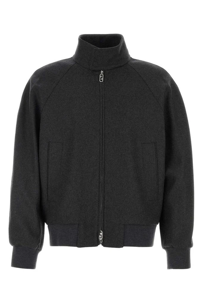 Fendi Fendi Zip-Up Bomber Jacket 1