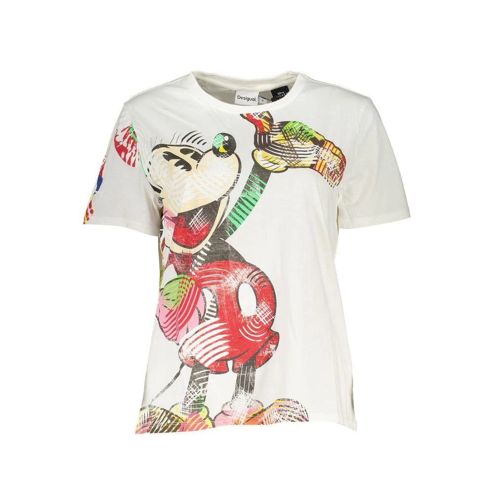 Desigual White Cotton Tops & T-Shirt 1