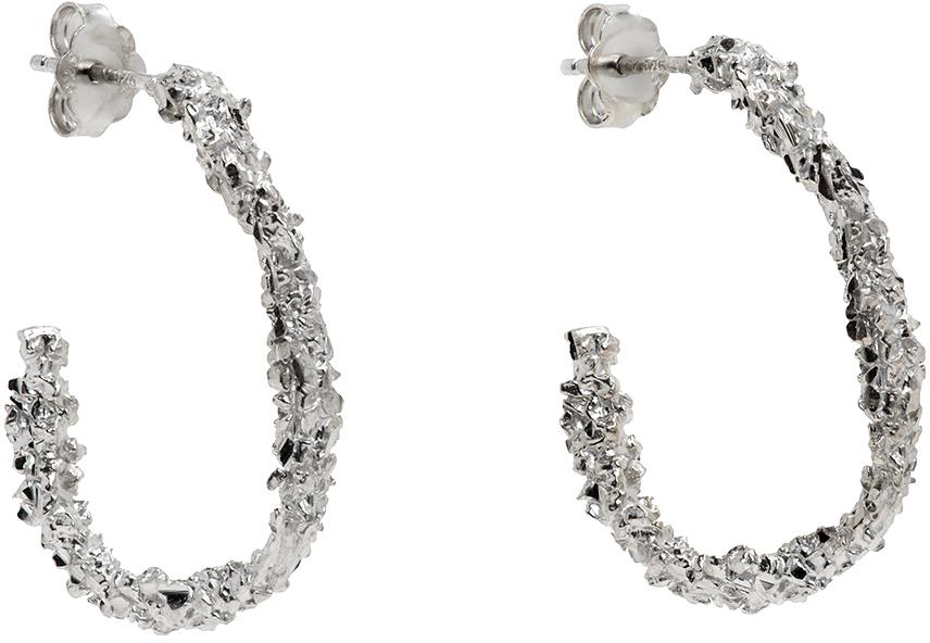 Veneda Carter Silver VC003 Medium Open Hoop Earrings