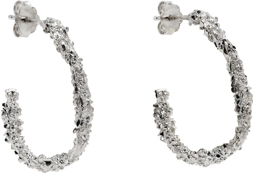 Veneda Carter Silver VC003 Medium Open Hoop Earrings 2