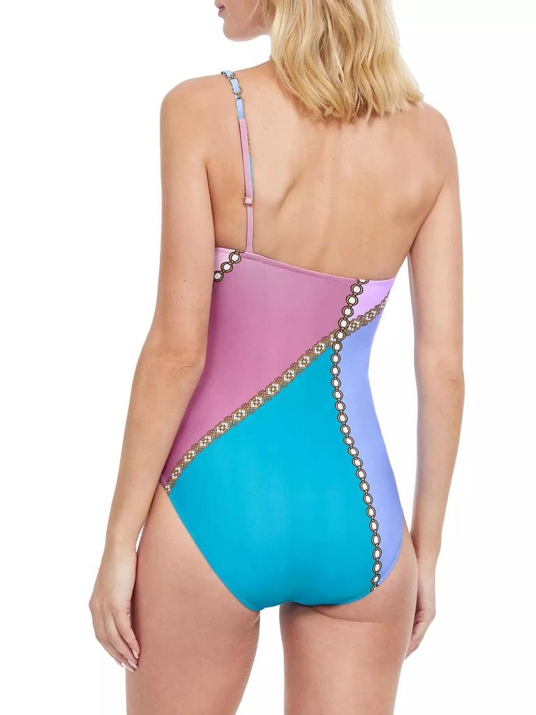Gottex Swimwear Modern Shades Chainlink One-Piece Swimsuit 3
