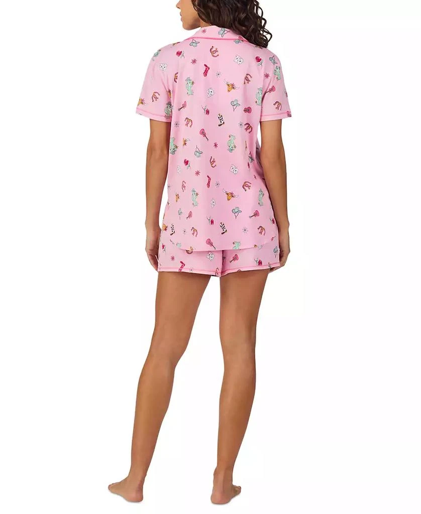 Cuddl Duds Women's Printed Short-Sleeve Boxer Pajama Set 4