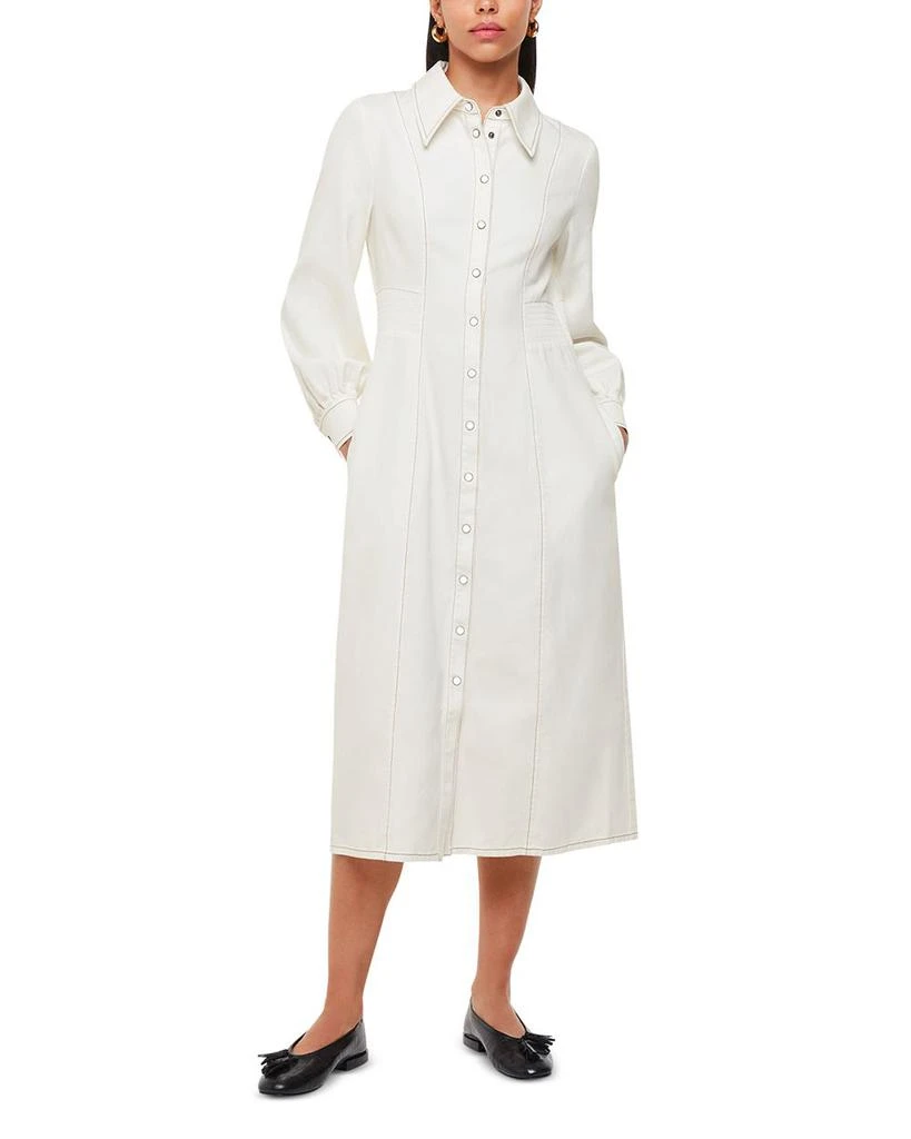 Whistles Harlowe Denim Midi Dress 1