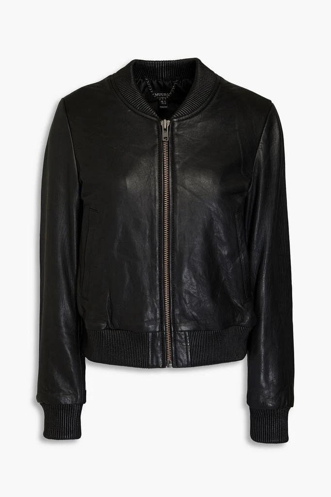 MUUBAA Leather bomber jacket 1