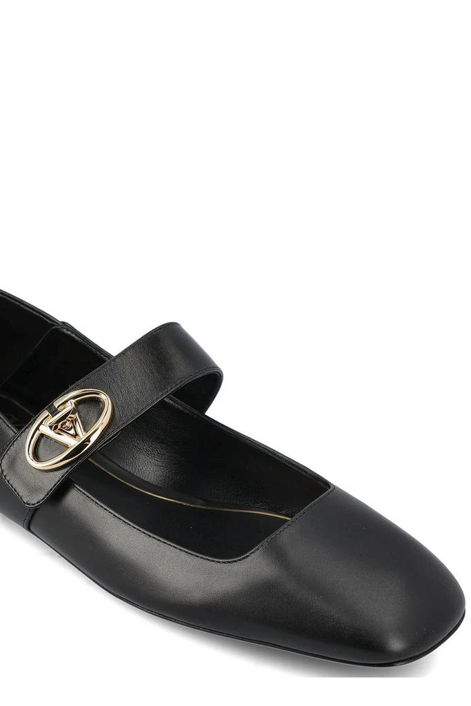 Valentino Valentino VLogo Locker Square Toe Ballerina Shoes 4