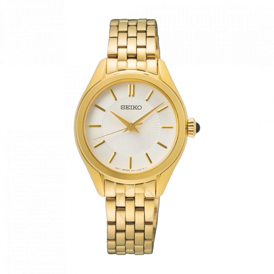 Seiko Quartz White Dial Ladies Watch SUR538P1