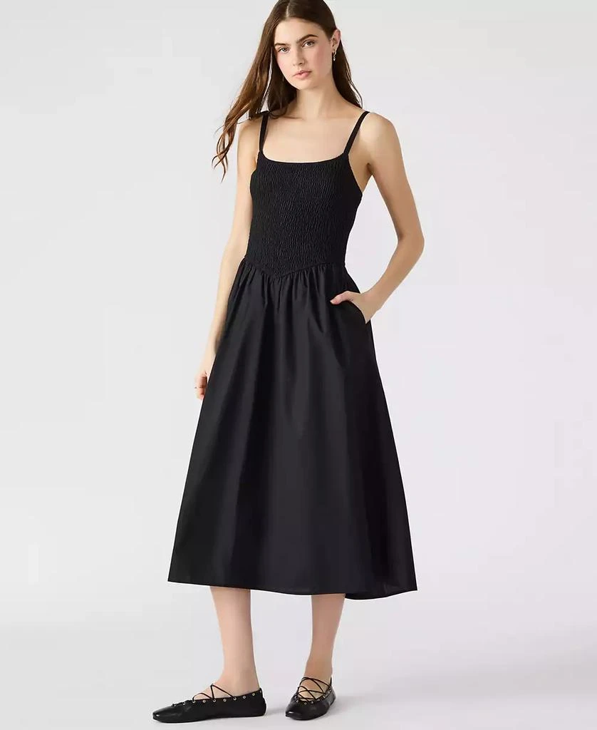 Steve Madden Women's Codie Cotton Smocked Midi Dress 3