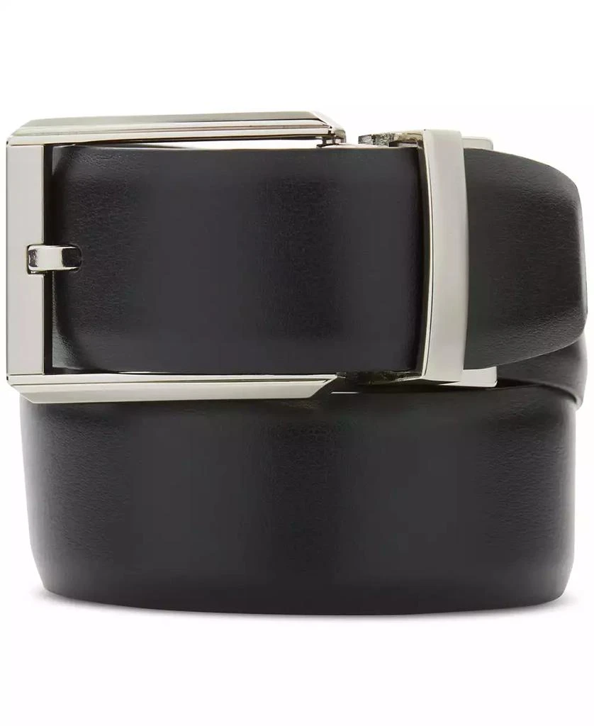 Perry Ellis Men's Silver-Tone Reversible Belt 1