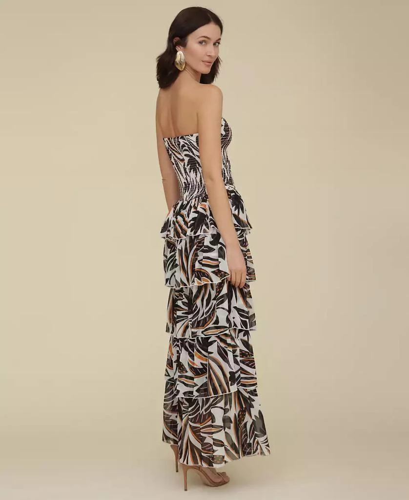 Avec Les Filles Women's Smocked-Bodice Strapless Maxi Dress 3