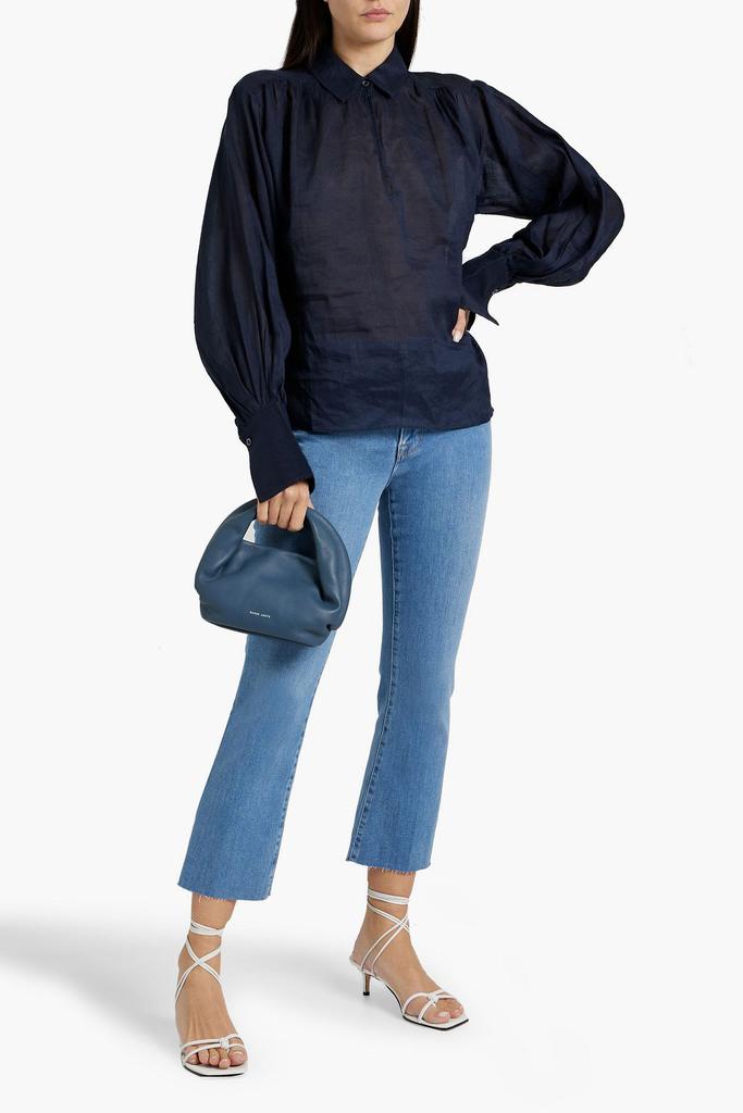 FRAME Le Crop Mini Boot faded mid-rise kick-flare jeans