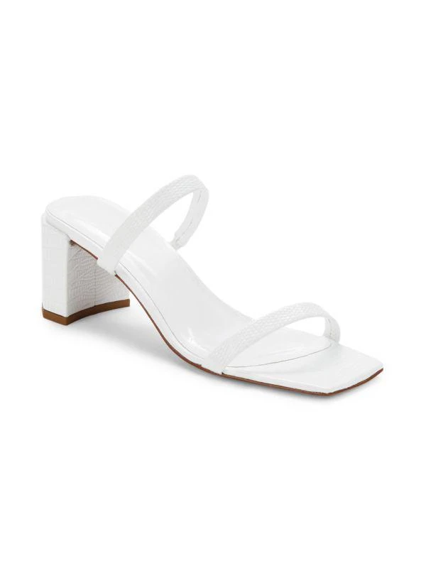 by FAR Tanya Embossed Block Heel Sandals 2
