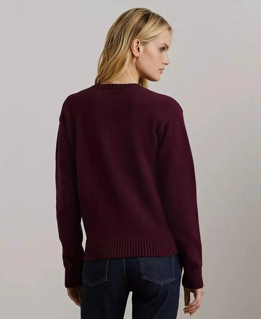 Ralph Lauren Women's Intarsia-Knit Vizsla Cotton Sweater 2