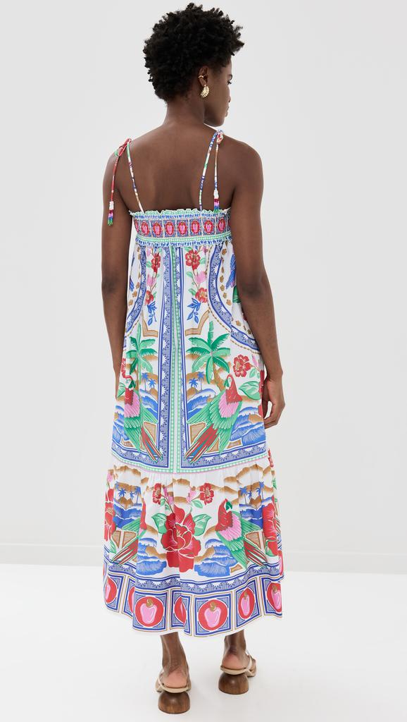 FARM Rio Flowers Beach Off White Maxi Dress