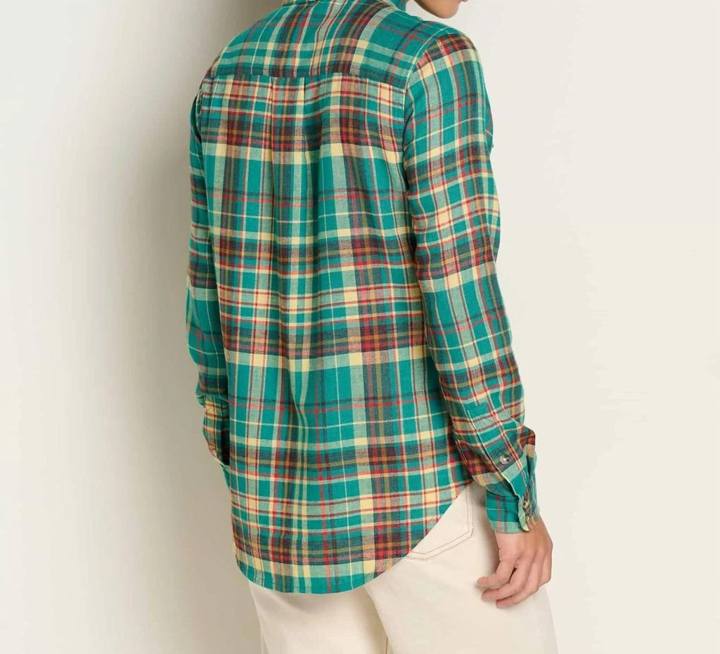 Toad & Co Re-Form Flannel Long Sleeve Shirt In Cyan 2