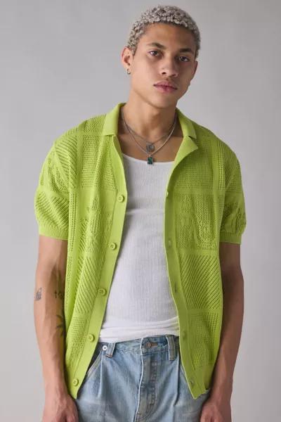 Pas de Mer Pas de Mer Not Long Time Knit Button-Down Shirt