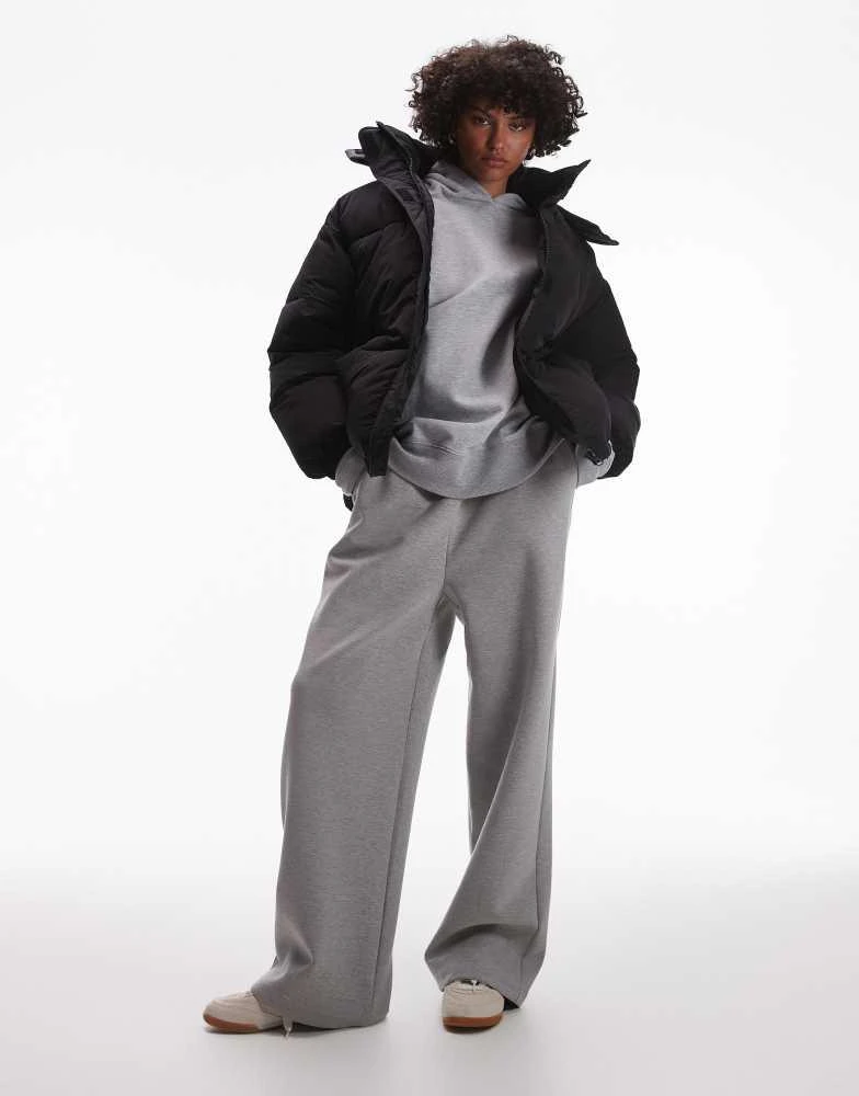 Topshop Topshop puffer jacket with hood in black 4