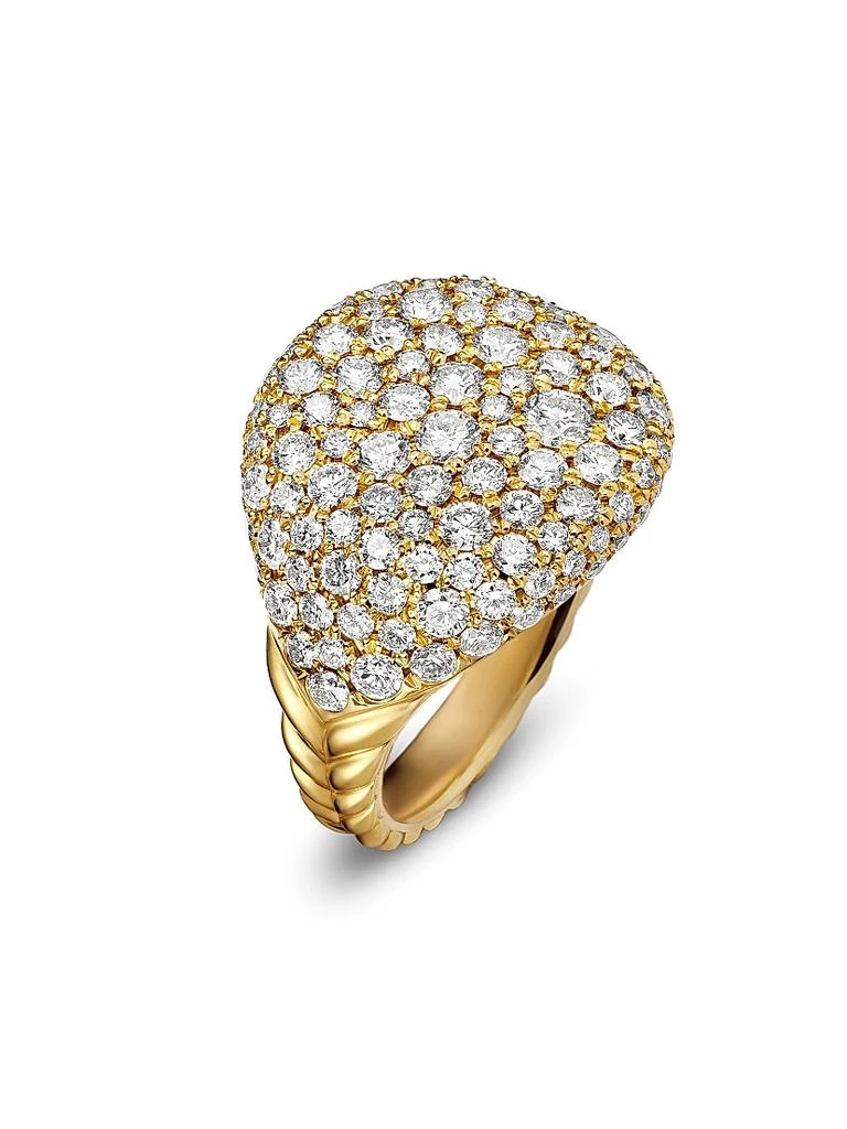 David Yurman Chevron Pinky Ring in 18K Yellow Gold 2