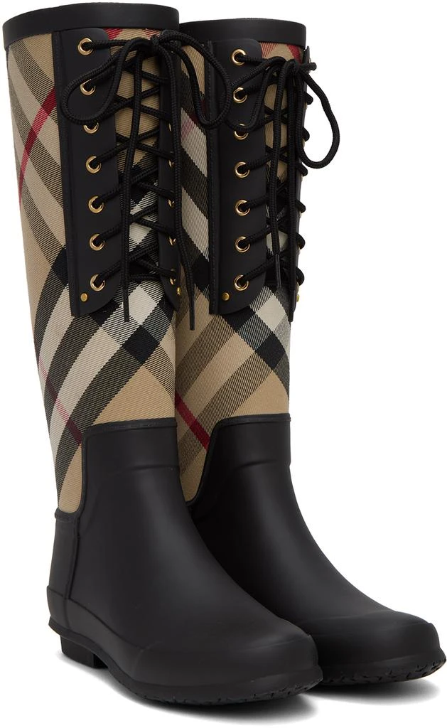 Burberry Black House Check Rain Boots 4