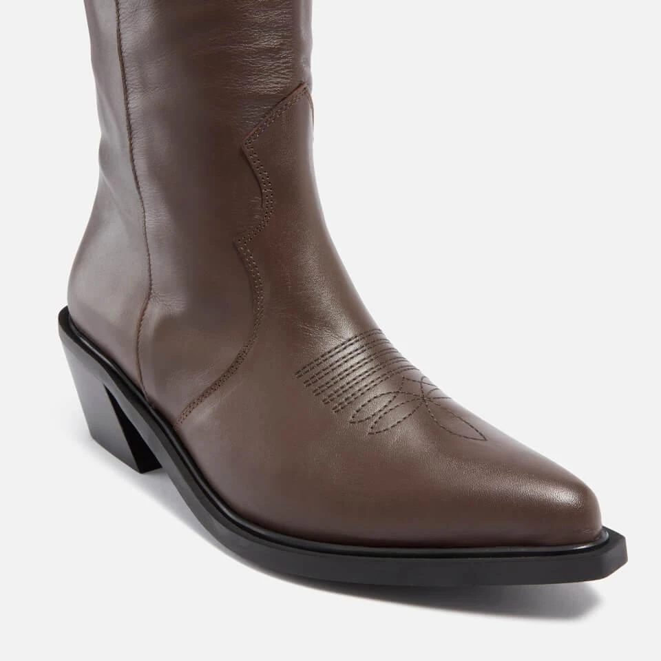 ALOHAS ALOHAS WOMEN'S MOUNT LEATHER KNEE HIGH WESTERN BOOTS 4