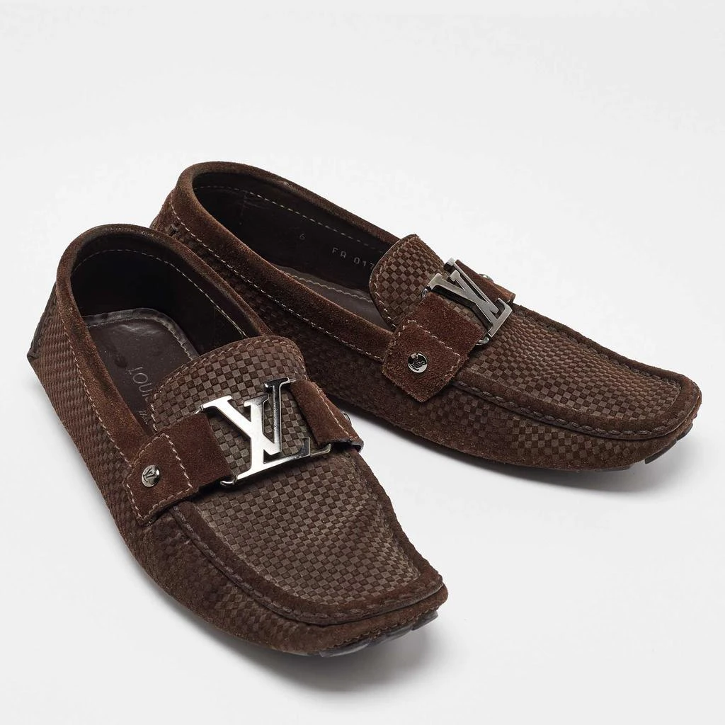 Louis Vuitton Louis Vuitton Brown Suede Monte Carlo Slip On Loafers Size 40 4