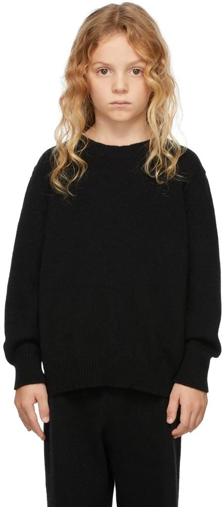 The Row Kids Black Cashmere Dewey Sweater 2